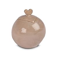 Ceramic Keepsake urn 'Love' Coffee Brown | This Coffee Brown Keepsake urn 'Love' is Made in a Modern Pottery Where The Craft and Love for The Work Stands Central | legendURN USA and Canada