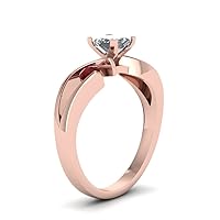 Choose Your Gemstone Tension Set Engagement Ring Rose Gold Plated Princess Shape 3 Stone Engagement Rings Matching Jewelry Wedding Jewelry Easy to Wear Gifts US Size 4 to 12