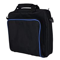 Parts & Accessories Carrying Case, Sturdy Durable Portable Nylon Taffeta Travel Shoulder Bag Videogame Console Bag for PS4, PS4 Slim Black-Large - (Color: Black)