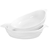 Porcelain Baking Dish, Lasagna Pan,23 Oz, Oval Baking Pan with Handles, Ceramic Baking Dish with Handles For Casserole, Lasagna, Gratin, Broiling, Roasting, and Baking