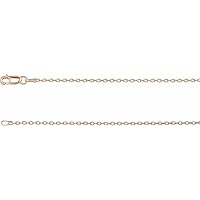 14ct Rose Gold 1.5mm Cable Chain Jewelry for Women - Length Options: 41 46 51 61