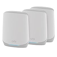 NETGEAR Orbi Whole Home Tri-Band Mesh WiFi 6 System (RBK753P) – Router with 2 Satellite Extenders - Coverage up to 7,500 sq. ft. - 75 Devices - AX5200 802.11ax (Up to 5.2Gbps)