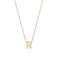 Kendra Scott Letters A-Z Pendant Necklace for Women, Fashion Jewelry, 14k Gold-Plated Brass