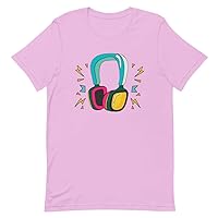 T-Shirt Unisex Humorous Deejay Jocker Audio Console Lover Beat Enthusiast Novelty Techno Lilac