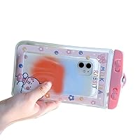 Cartoon Phone Pouch, Sensitive Touch Waterproof Phone Pouch for Fishing for Swimming (Pink Rabbit)