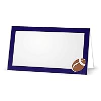 Football Place Cards (Navy, ADD Laser Labels)