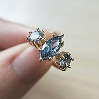 Unique Jewelry 18k Yellow Gold Filled Sapphire Alexandrite Wedding Rings Women (8)