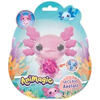Animagic Let's Glo Axolotl Floating Fish Glow in Water Random Assortment between Pink and Blue