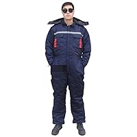 Men' Winter cold- Uniforms cotton Padded work clothes Cold overalls Thick warm Jumpsuit coveralls