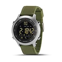 New IP67 Waterproof Smartwatch Support Call and SMS Alert & Sports Activities Tracker Wristwatch for iOS Android Phones (Green)