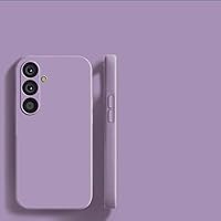 for Samsung A54 5G Case Luxury Liquid Silicone Camera Lens Protector Soft Back Cover for Samsung Galaxy A54 A 54 5G Phone Cases,Grass Purple,for A54 5G