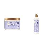 Baby Manuka Honey & Lavender 12 oz Deep Conditioner + 8 oz Pre-Wash Hair Detangler Nighttime Skin and Hair Care Regimen