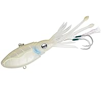 Nomad Design Squidtrex Fishing Lure with Patent Pending Technology Vibration Design - TPE Soft Plastic, BKK Assist Hooks, Squid Lure
