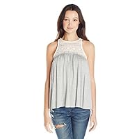 Women's Knit Top with Lace Inset