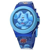 Accutime Blue's Clues Kids Digital Watch - LED Flashing Light, Pop Open Dial, LCD Watch Display, Kids, Boys Digital Watch, Plastic Strap in Blue (Model: BLU4003AZ)
