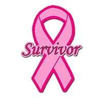 Breast Cancer Pink Ribbon Survivor Car Decal / Sticker by World Design