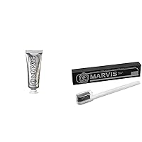 Marvis TSA Approved Whitening Mint Toothpaste, 1.3 oz & Soft Toothbrush