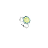 Get Back Necklaces St. Christopher Surf Ring | Yellow/Baby Blue
