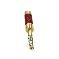 New 4.4mm 5 Pole Male Headphone Plug Carbon Fiber Body Audio Adapter for Sony PHA-2A TA-ZH1ES NW-WM1Z NW-WM1A AMP Player (Red), ZTHD-AUDIO-00035