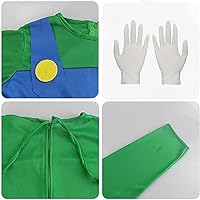 Plumber Costume Outfit for Kids Halloween Kids Cosplay Jumpsuit with Accessory