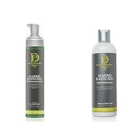 Design Essentials Curl Enhancing Mousse, Almond and Avocado Collection,10 Ounce & Almond & Avocado Daily Hair Moisturizing Lotion with Jojoba & Olive Oil, 12 Ounce