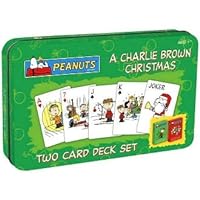 Peanuts Snoopy A Charlie Brown Christmas Tin with 2 Decks Playing Cards