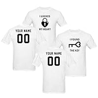 Customize Personalized Matching Couple Dragon Love -Valentine T-Shirt USA Size S-3XL White