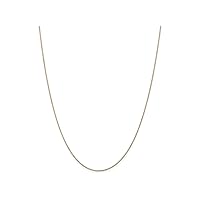 14k .75mm Solid Polished Cable Chain Necklace