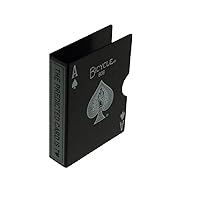 Bicycle Stainless Steel Card Clip Defender for Rare Expensive Limited Edition Playing Cards Protection Guard Holder (Deck not Included) (Black)