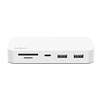 Belkin USB-C 6-in-1 Multiport Hub with Mount - USB Hub - USB C Docking Station with Micro SD Card Reader - Powered USB Hub - Compatible with MacBook, Chromebook, iMac, PC & Other USB-C Devices