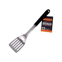Fire & Flavor Easy Grip Metal Spatula for Cooking - Durable Stainless Steel Spatula with a Built-in Bottle Opener and Comfortable Grip - Convenient and Durable Grill Spatula