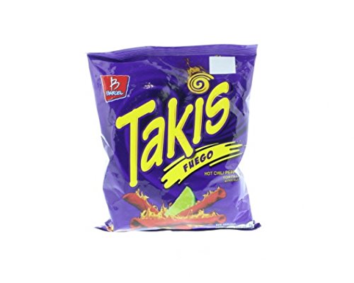 Takis Tortilla Chips Hot Chili Pepper and Lime - Chile y Limon 4 Oz (Pack of 24)