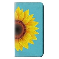 RW3039 Vintage Sunflower Blue PU Leather Flip Case Cover for Google Pixel 3a