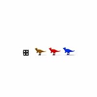 | 5PCS Pachycephalosaurus Dinosaur Figures | Board Game Pieces, Blue