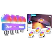 Govee Smart Light Bulbs 4 Pack Bundle Smart Retrofit Recessed Lighting 6 Inch 4 Pack