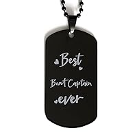Black Dog Tag, Best Boat Captain Ever, Laser Engraved Tag, Dog Tag for Boat Captain, Gifts for Boat Captain, Necklace