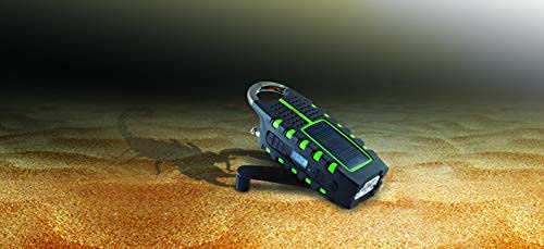 Eton - Scorpion II Rugged Multipowered Portable Emergency Weather Radio & Flashlight Green, Hand Crank, LED Flashlight, Smartphone Charger, Solar Power, 800 MAH Battery, Commitment to Preparedness