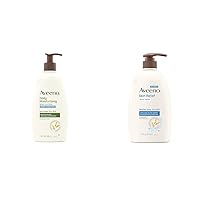 Aveeno Sheer Hydration Daily Moisturizing Fragrance-Free Lotion with Nourishing Prebiotic Oat & Gentle, Soap-Free Body Wash with Oat to Soothe Dry, Itchy Skin - 33 fl. Oz