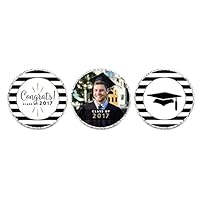 Andaz Press Personalized Graduation Photo Party Collection, Chocolate Drop Label Stickers, Graphic Only, 216-Pack, Custom Image, Fits Kisses