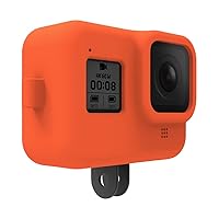 For Gopro 8 Camera Silicone Protective Case Gopro 8 Silicone Case Camera Accessories Protective Case for Panoramic Accessories Lens (Gopro 8, Orange) GP483