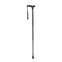 Drive Medical RTL10336AN Comfort Grip Cane, Anchors Pattern, Aluminum Tubing, Wrist Strap, Height Adjustment with Locking Ring, Supports up to 300 lb