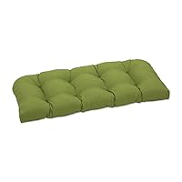 Pillow Perfect Forsyth Solid Indoor/Outdoor Wicker Patio Sofa/Swing Cushion Tufted, Weather and Fade Resistant, 19
