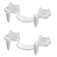 Cosplay Fangs, 2 Pieces Retractable Vampire Fangs Kit Telescopic Teeth Fangs Braces Fake Dentures withHalloween Party Fangs (3pcs Normal)