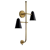 Kichler Sylvia 2 Light Wall Sconce in Black and Natural Brass