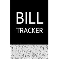 Bill Tracker: A Monthly Bill Payment Tracker book , small pocket size for Expense Checklist / Bookkeeping / Budget Finance Planning / Money Debt Keeper : simple black cover (Bill Tracker Bookkeepings)