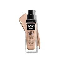 NYX PROFESSIONAL MAKEUP Can't Stop Won't Stop Foundation, 24h Full Coverage Matte Finish - Light