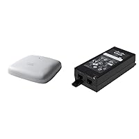 Cisco Business 240AC Wi-Fi Access Point | 802.11ac | 4x4 | 2 GbE Ports | Ceiling Mount & Business Power Over Ethernet Injector | Limited Lifetime Protection (CB-PWRINJ-NA)