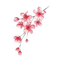 2 pcs Japanese Cherry Blossom Temporary Tattoo Waterproof Clavicle Antique Flower Plum Blossom Peach Blossom Beautiful Small Fresh Simulation Tattoo