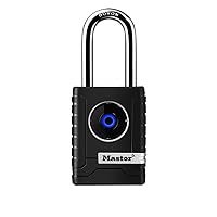 Master Lock Outdoor Bluetooth Smart Lock with Keypad, 2-7/32 in. Wide,Black, 1pc