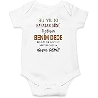 Babalar Günü Hediyen Benim Dede 2 - Personalized -%100 Cotton Baby Body Suits - Express Shipping